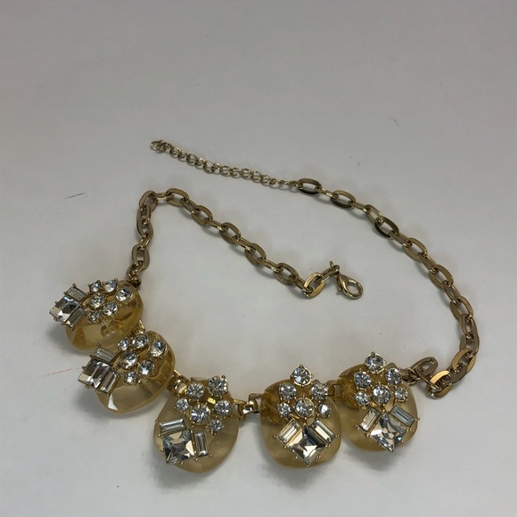 Chunky Modern Rhinestone Necklace JP155 - Picture 4 of 5